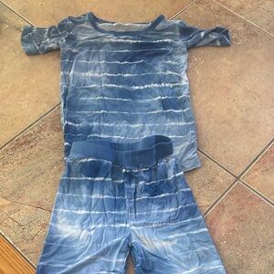 Little Sleepies Blue Tie-Dye Kids Pajamas